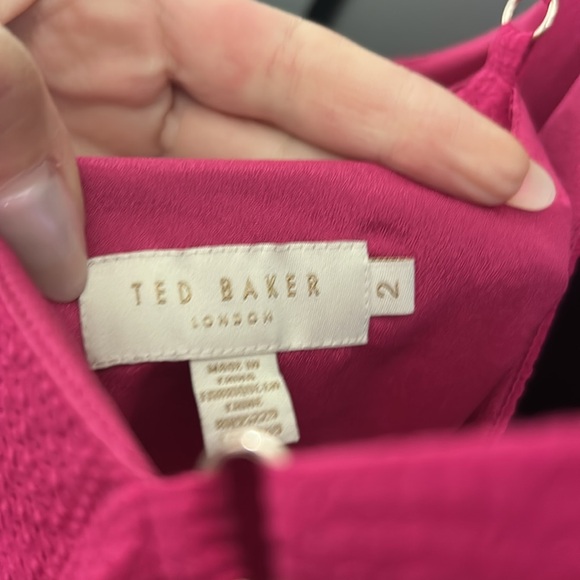 Ted Baker Fuchsia Tiered Sundress Sz 2 - Picture 4 of 5
